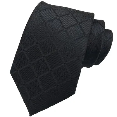 Classy Men Elegant Black Silk Tie