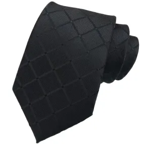 Classy Men Elegant Black Silk Tie
