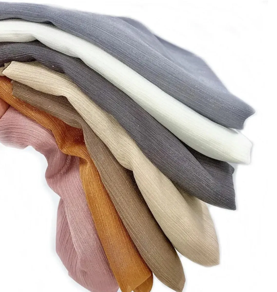 Crinkle Glitter Chiffon Hijabs  