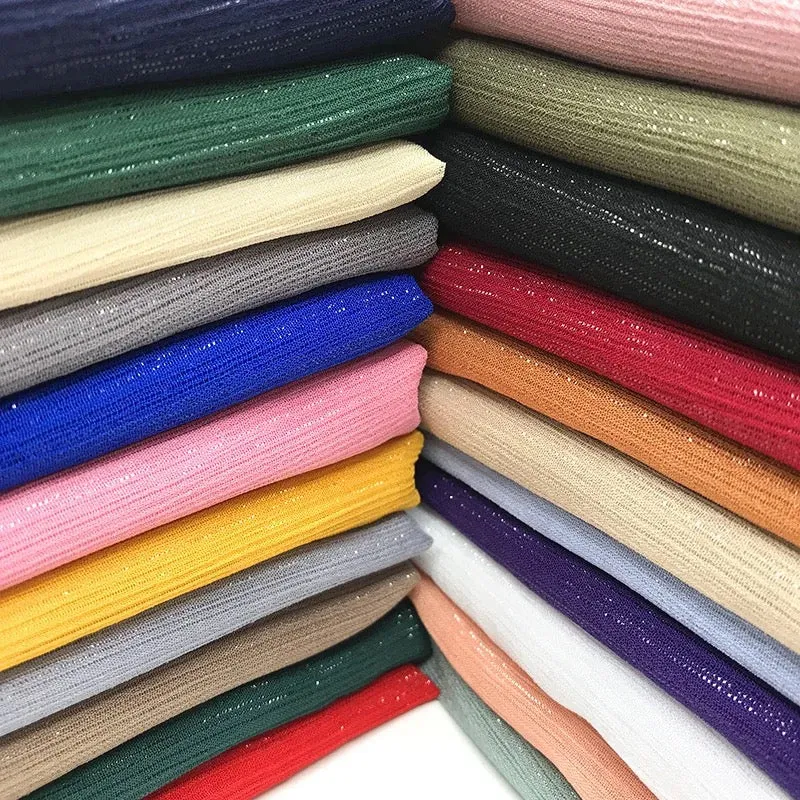 Crinkle Glitter Chiffon Hijabs  