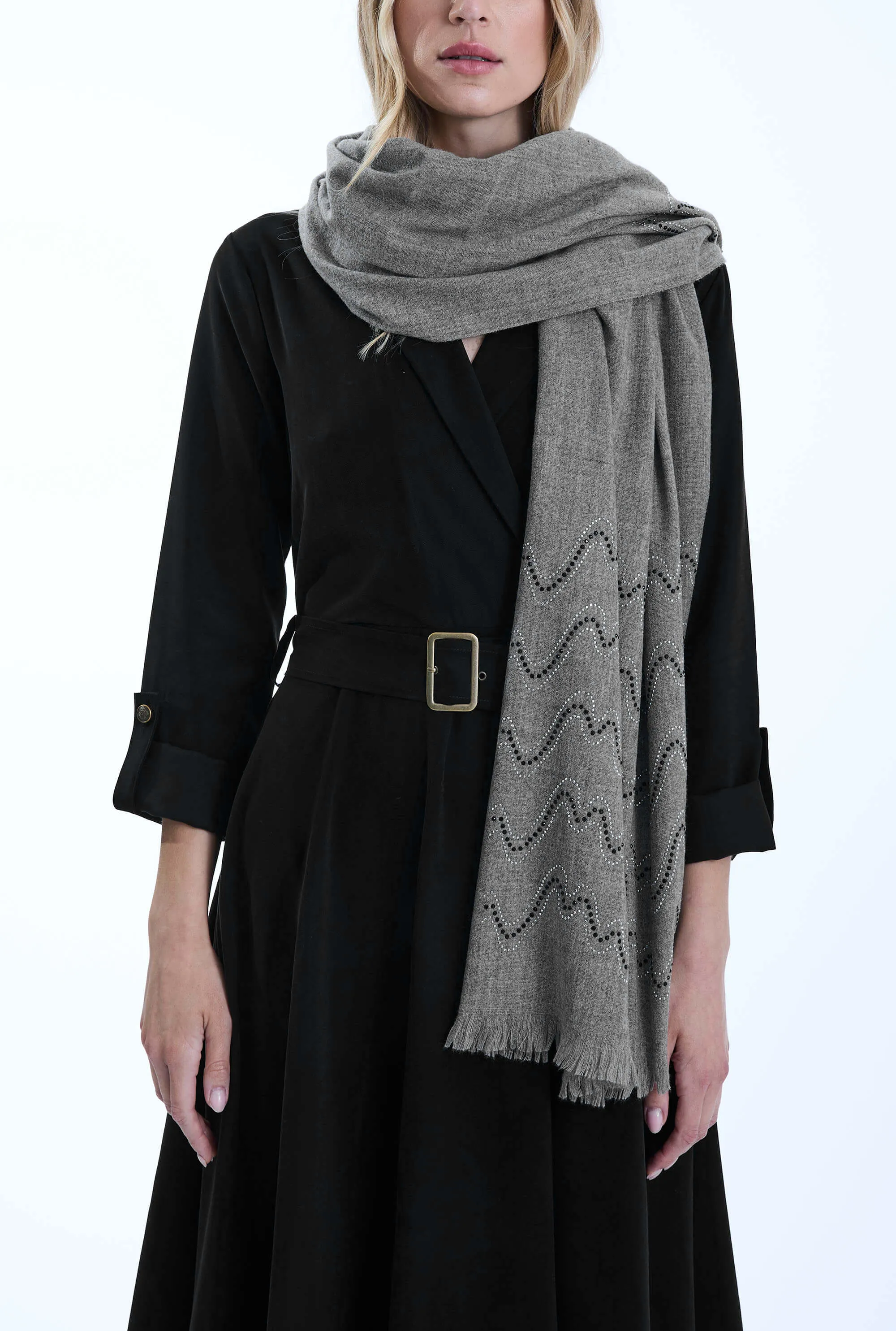 Crystal Wave Grey Scarf