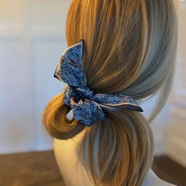 Ellison and Young Bandana Tied Hair Scrunch