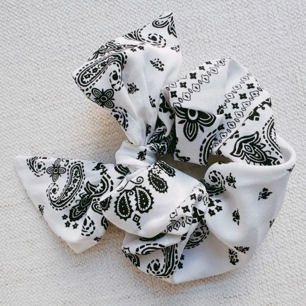 Ellison and Young Bandana Tied Hair Scrunch