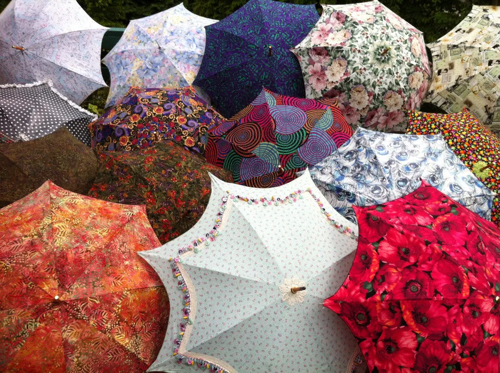 Fashion accessory umbrella, made-to-order, complex pattern