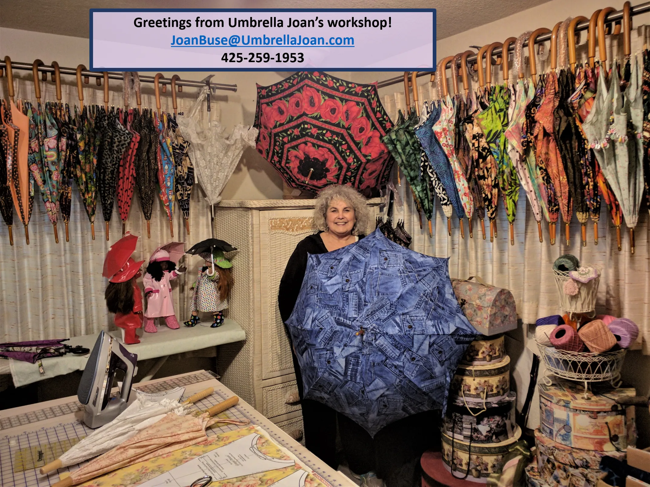 Fashion accessory umbrella, made-to-order, complex pattern