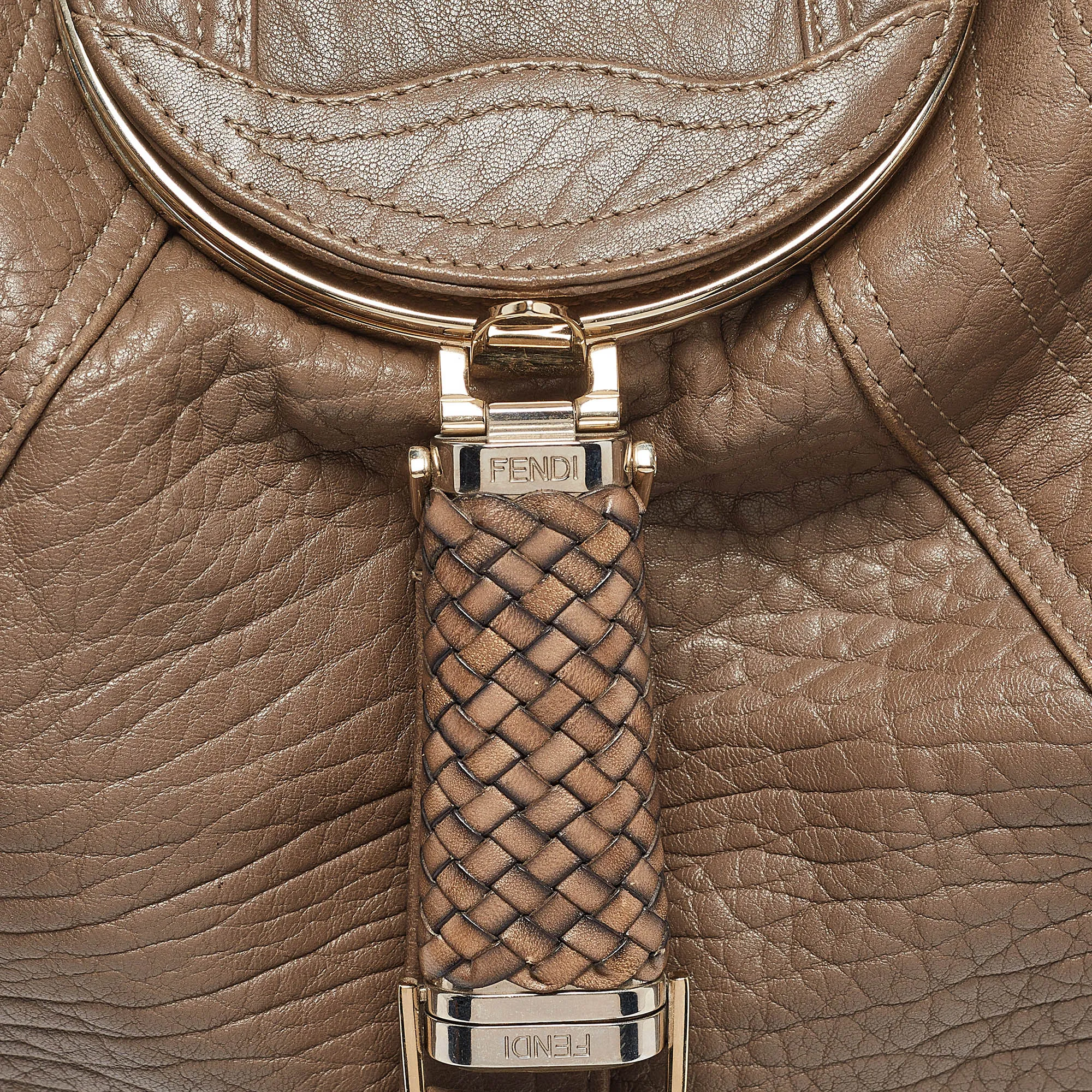 Fendi Grey Leather Spy Hobo