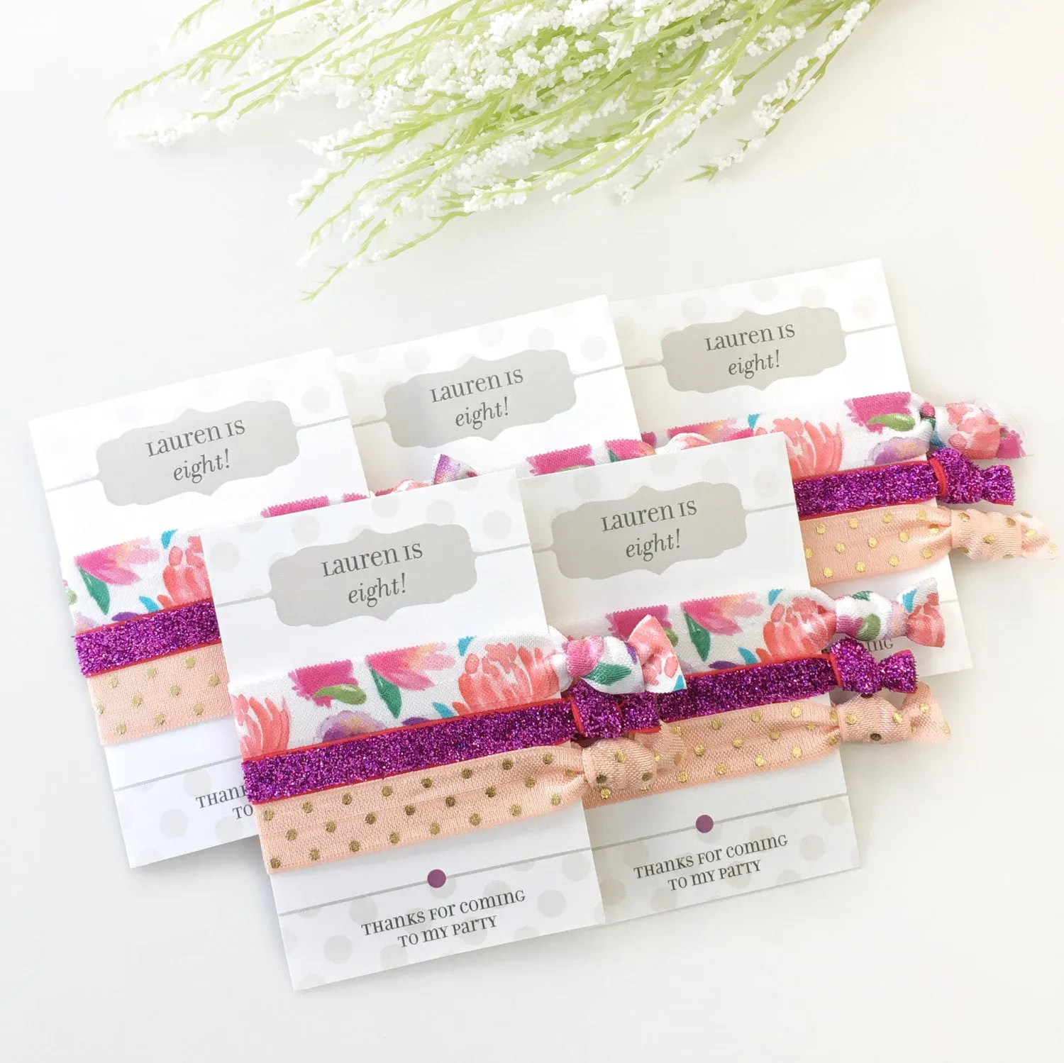 Floral Party Favors, Hair Ties