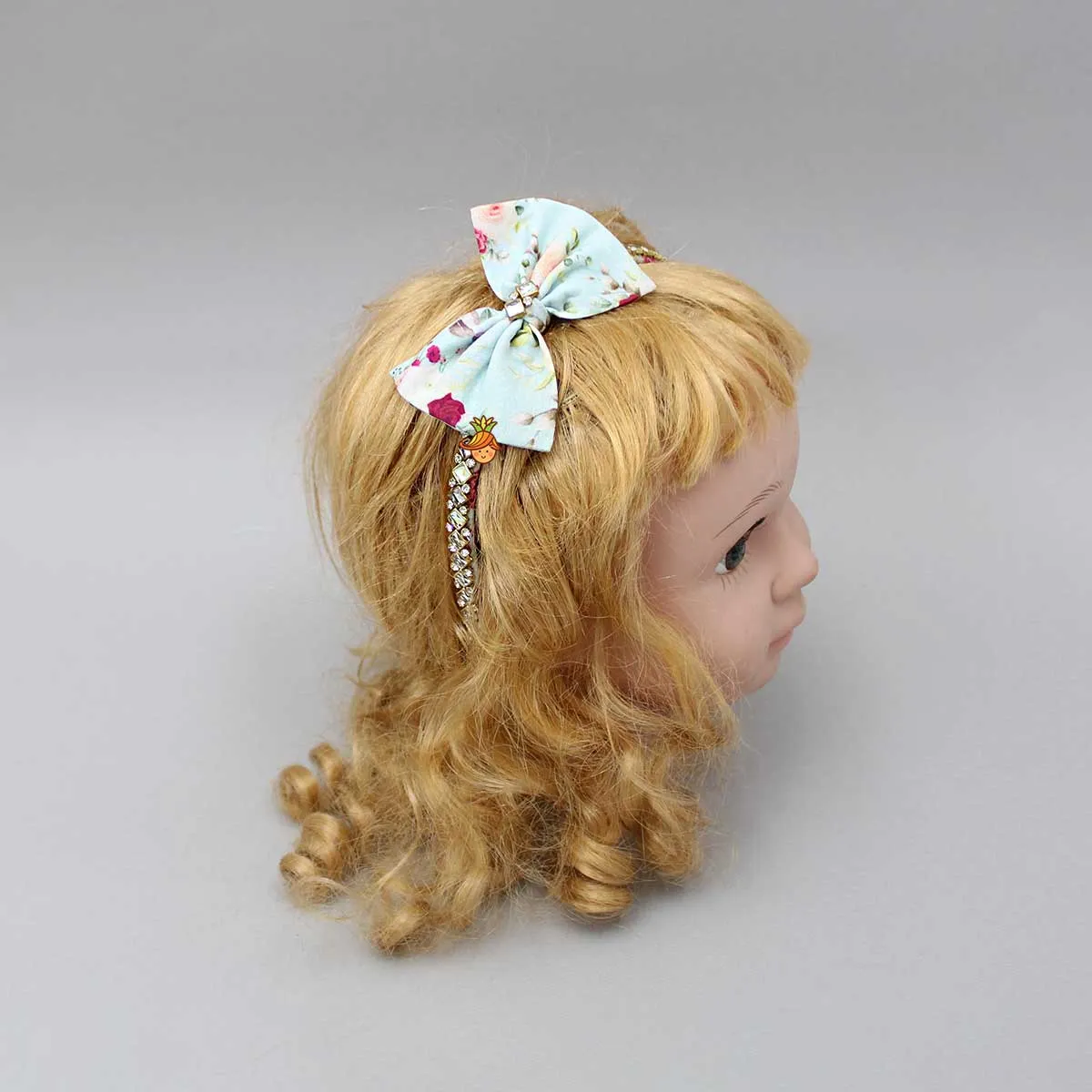 Floral Printed Blue Hair Band