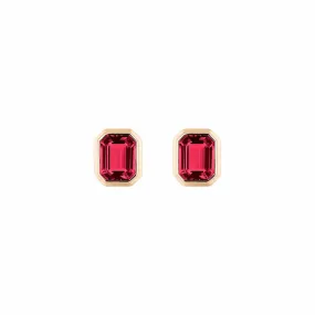 Garnet Manhattan Stud Earrings