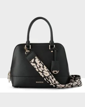 Grace Medium Dome Satchel Bag   Leopard Strap