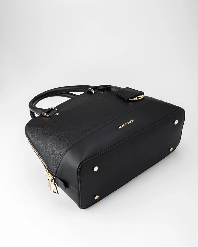 Grace Medium Dome Satchel Bag   Leopard Strap