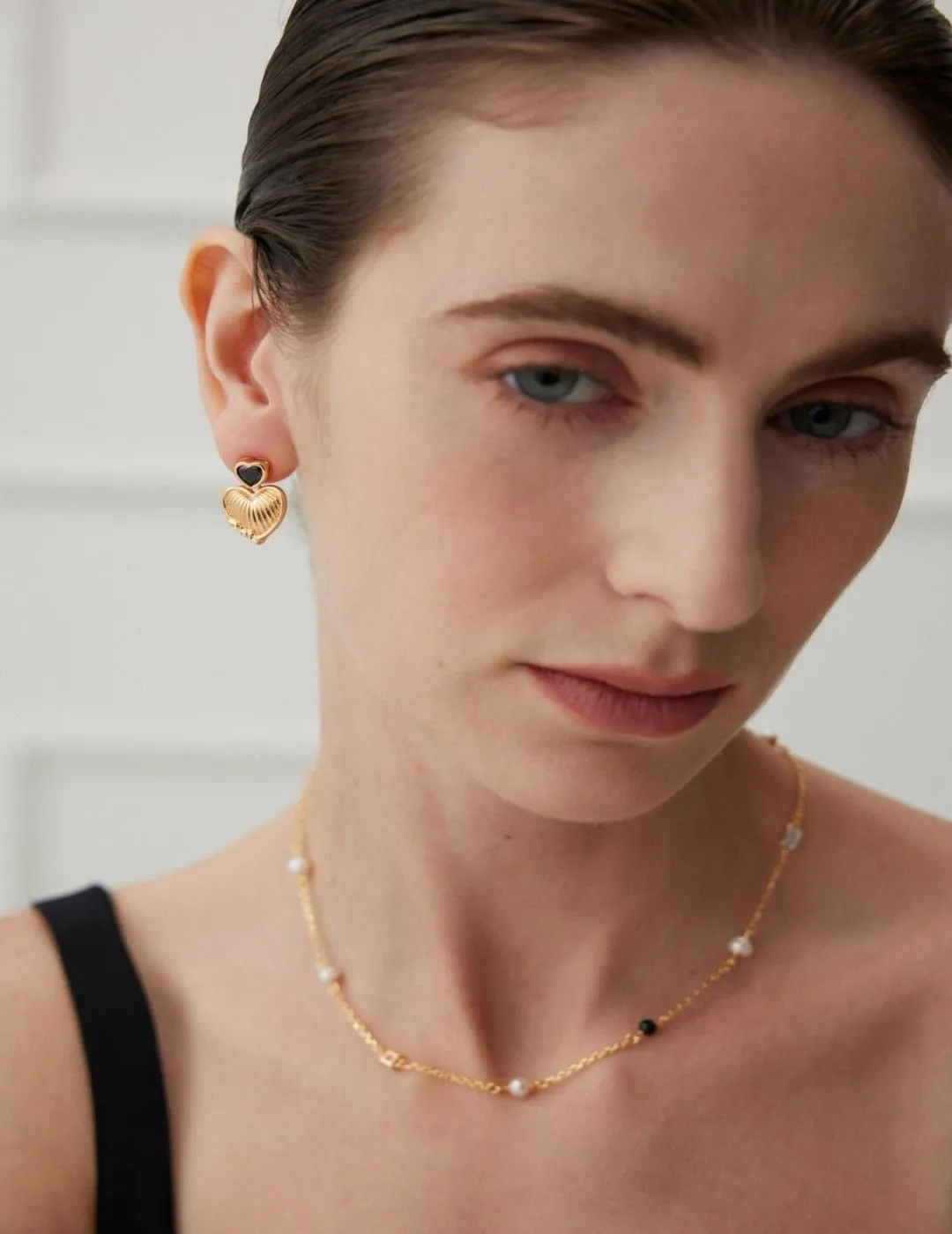 Grateful Heart Gemstone Drop Earrings