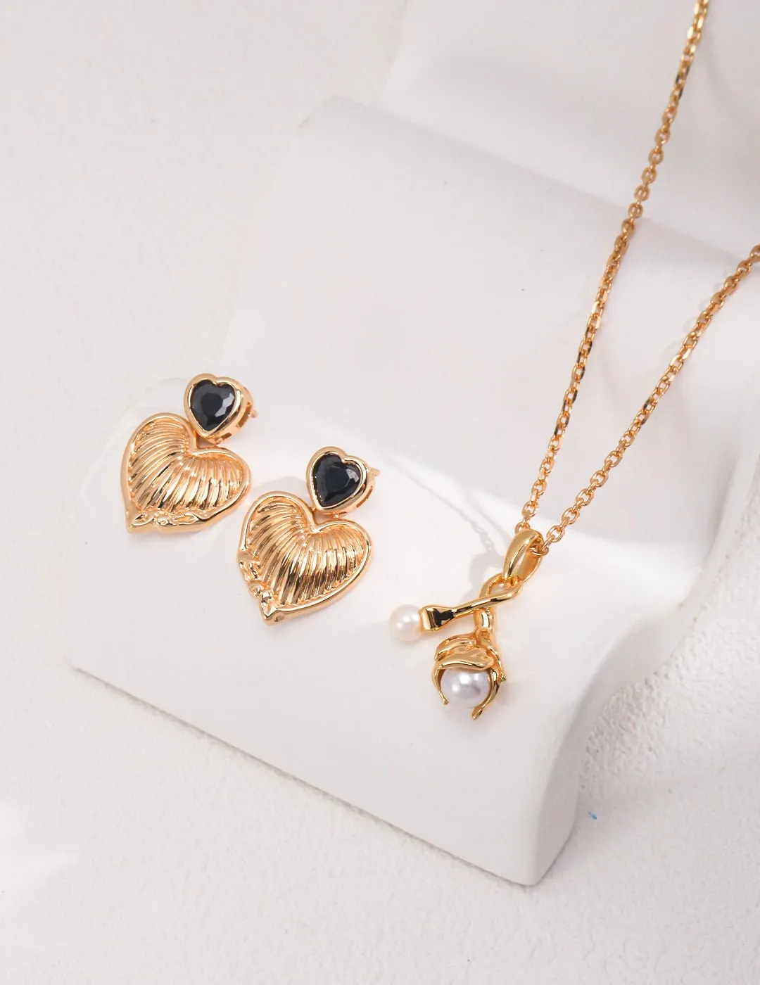 Grateful Heart Gemstone Drop Earrings