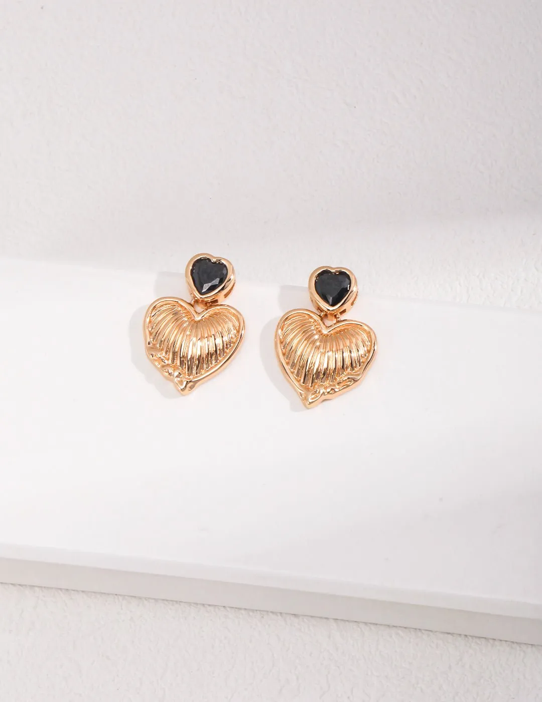 Grateful Heart Gemstone Drop Earrings