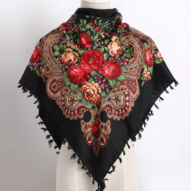 Handmade Floral Print Scarves