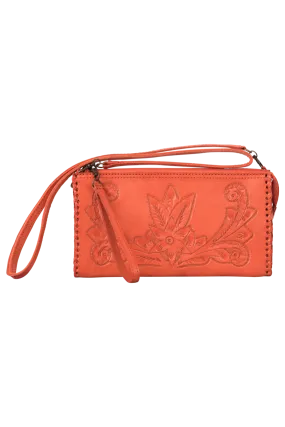 Hide and Chic Carolina Small Clutch Bag - Orange