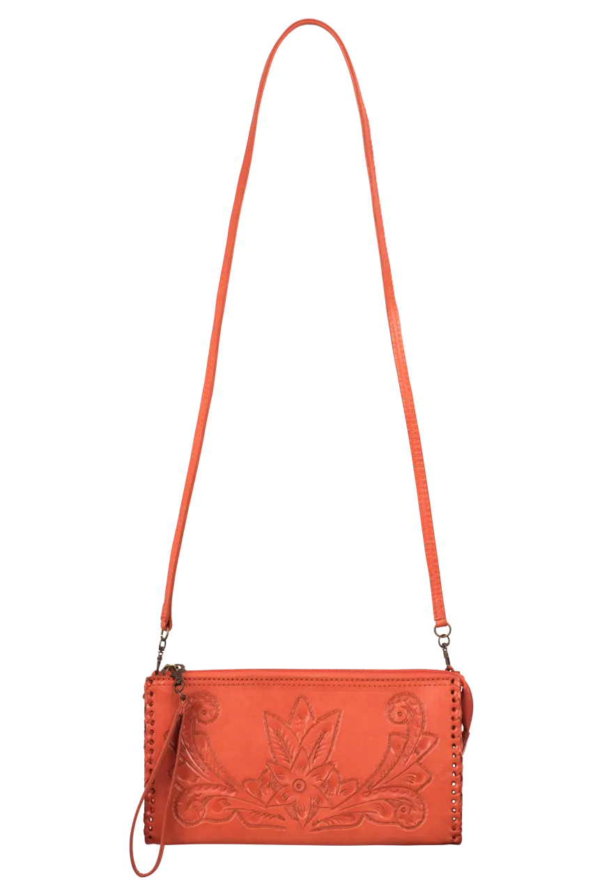 Hide and Chic Carolina Small Clutch Bag - Orange