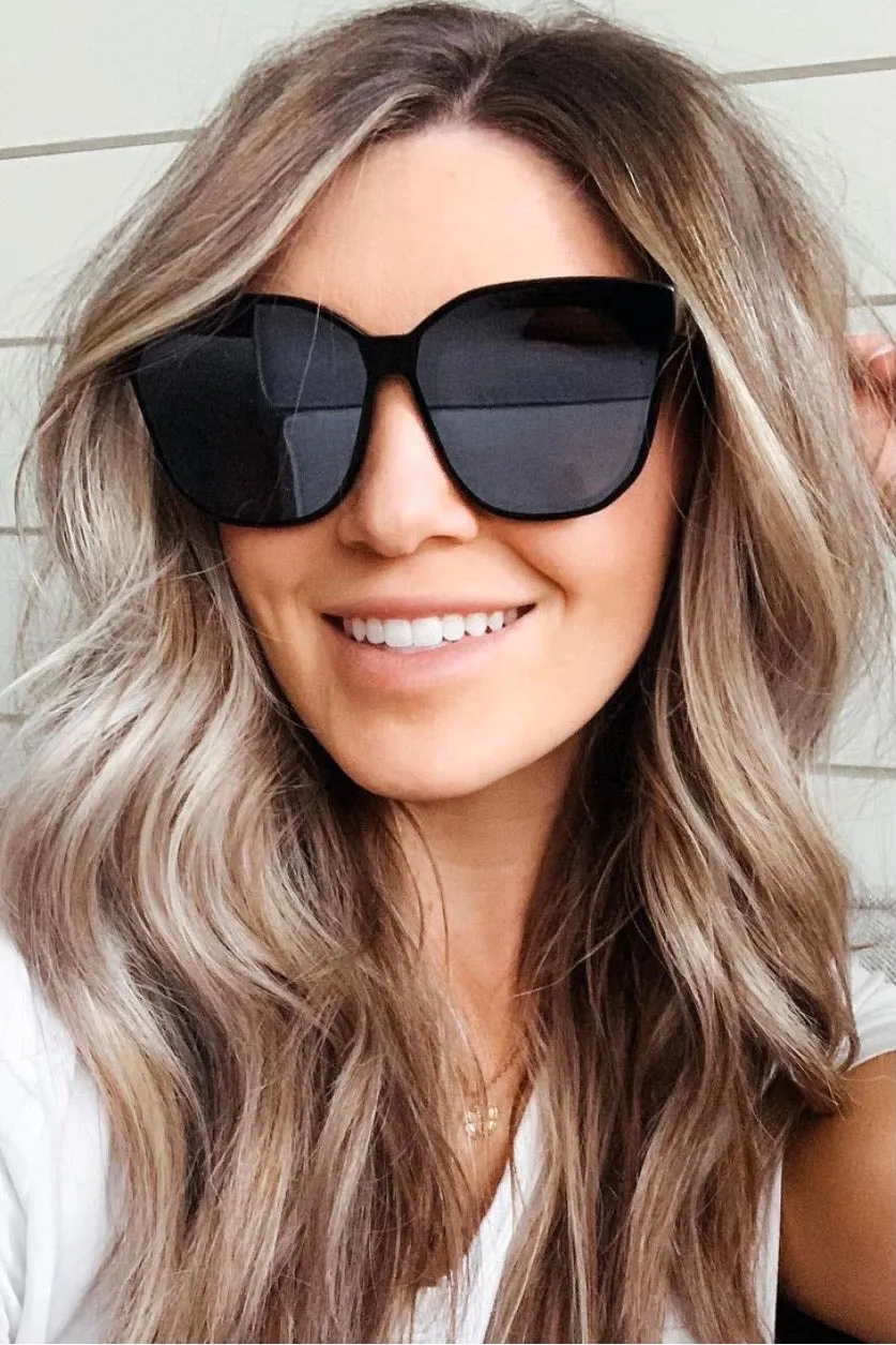IN STOCK!! DIFF "Gia" Black Oversized Sunglasses