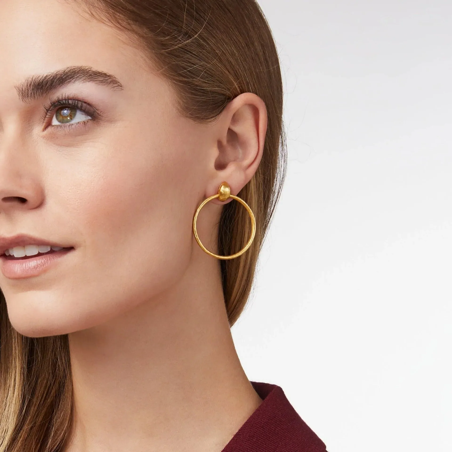 Julie Vos Palermo Delicate Doorknocker Earring Gold