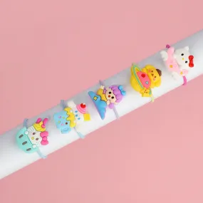 KITTY APPLIQUE HAIR TIES