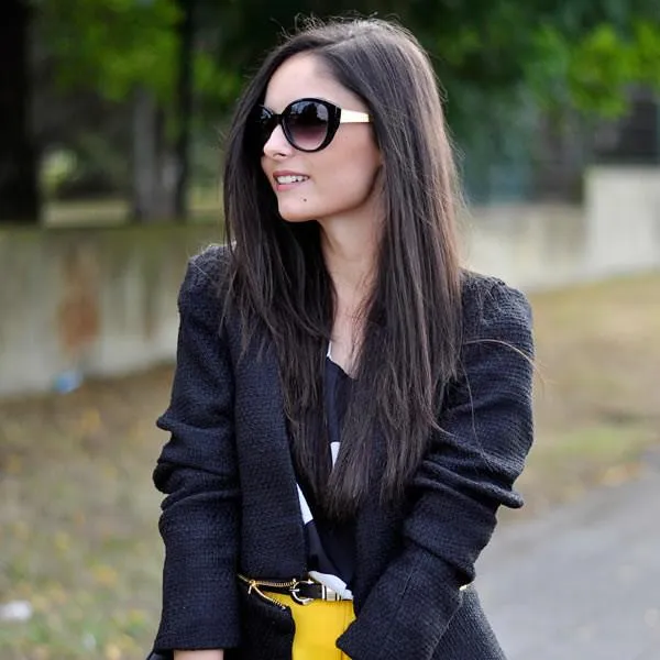 Large Women's Fashion Metal Arm Cat Eye Sunglasses 8689