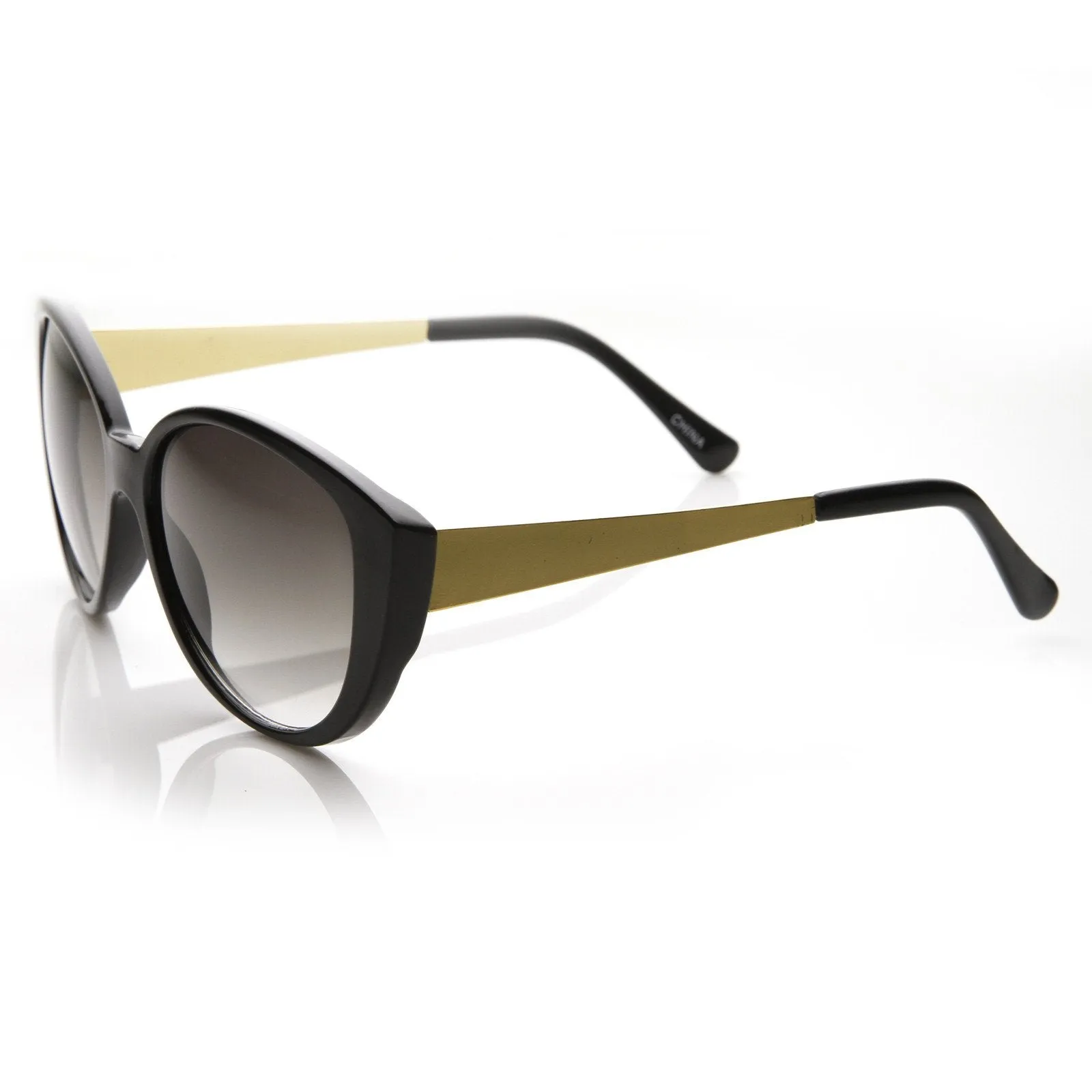 Large Women's Fashion Metal Arm Cat Eye Sunglasses 8689
