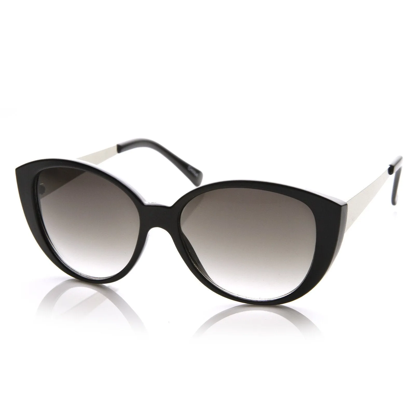 Large Women's Fashion Metal Arm Cat Eye Sunglasses 8689