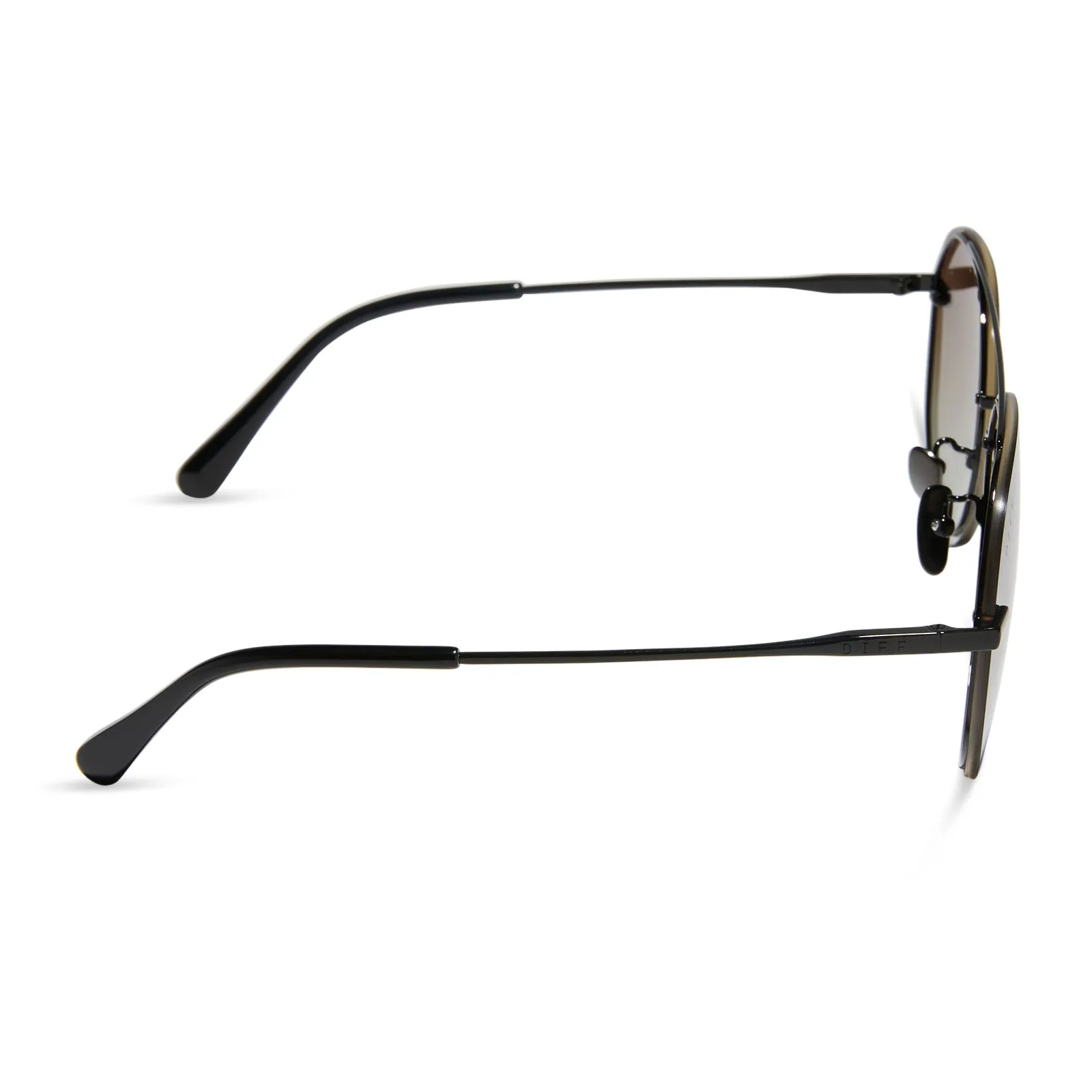 LENOX - BLACK   BLACK TEMPLE TIPS   BROWN GRADIENT   POLARIZED SUNGLASSES
