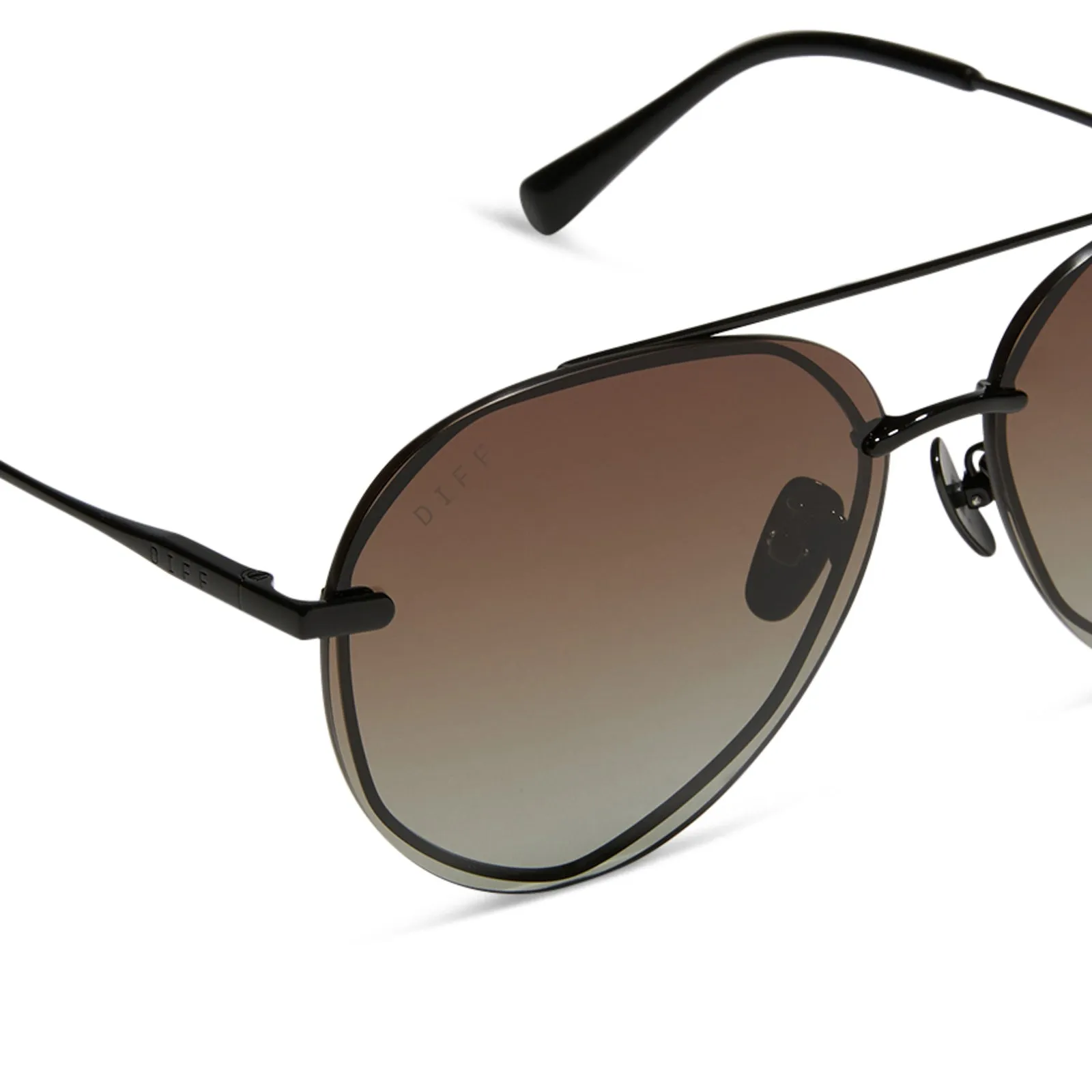 LENOX - BLACK   BLACK TEMPLE TIPS   BROWN GRADIENT   POLARIZED SUNGLASSES