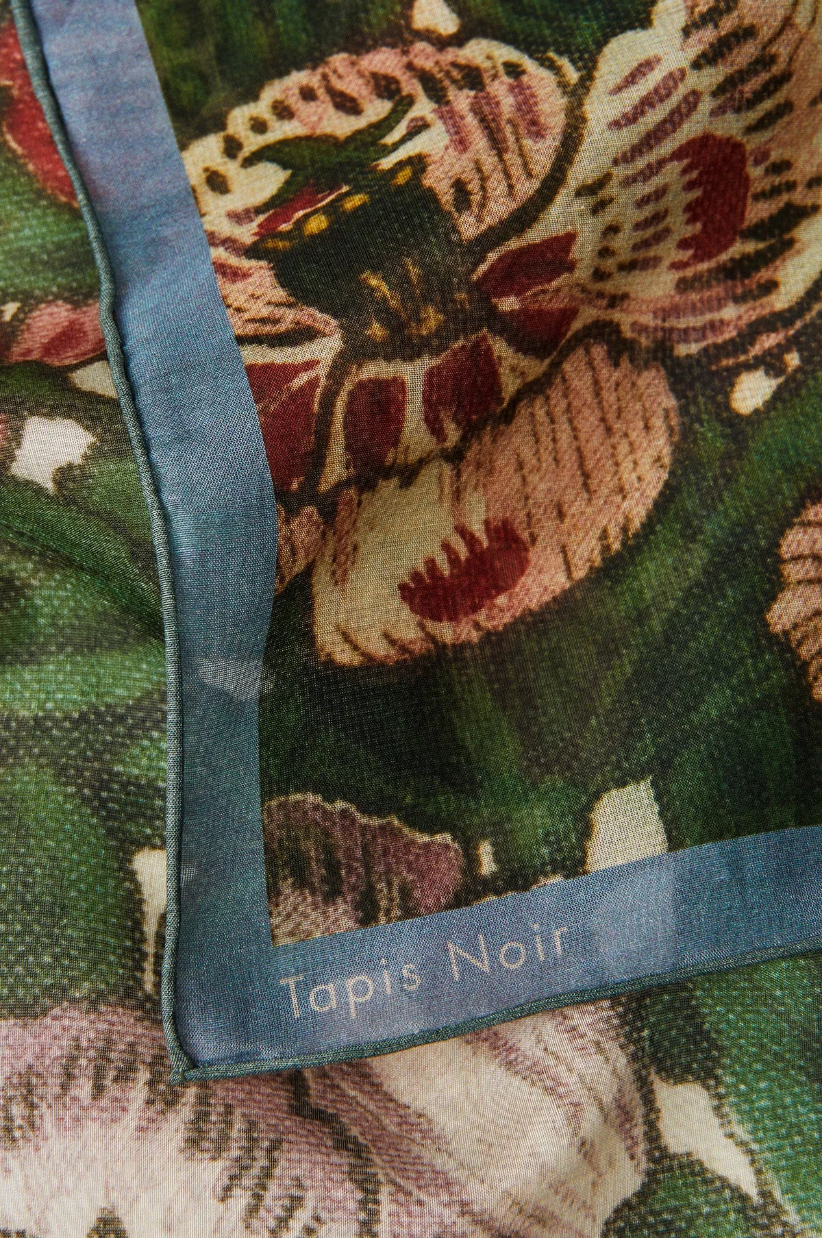 Light Green Bloom Scarf Green
