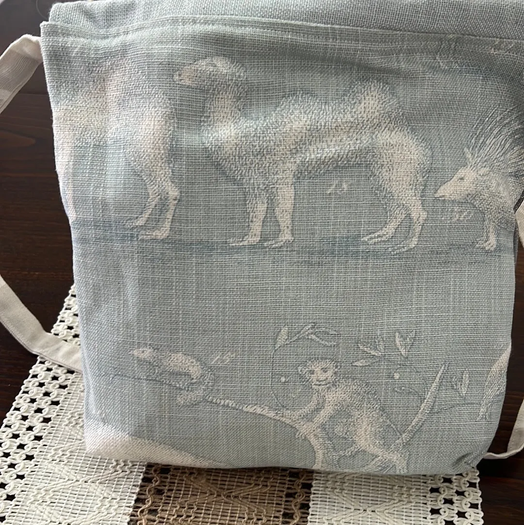 Linen crossbody bag