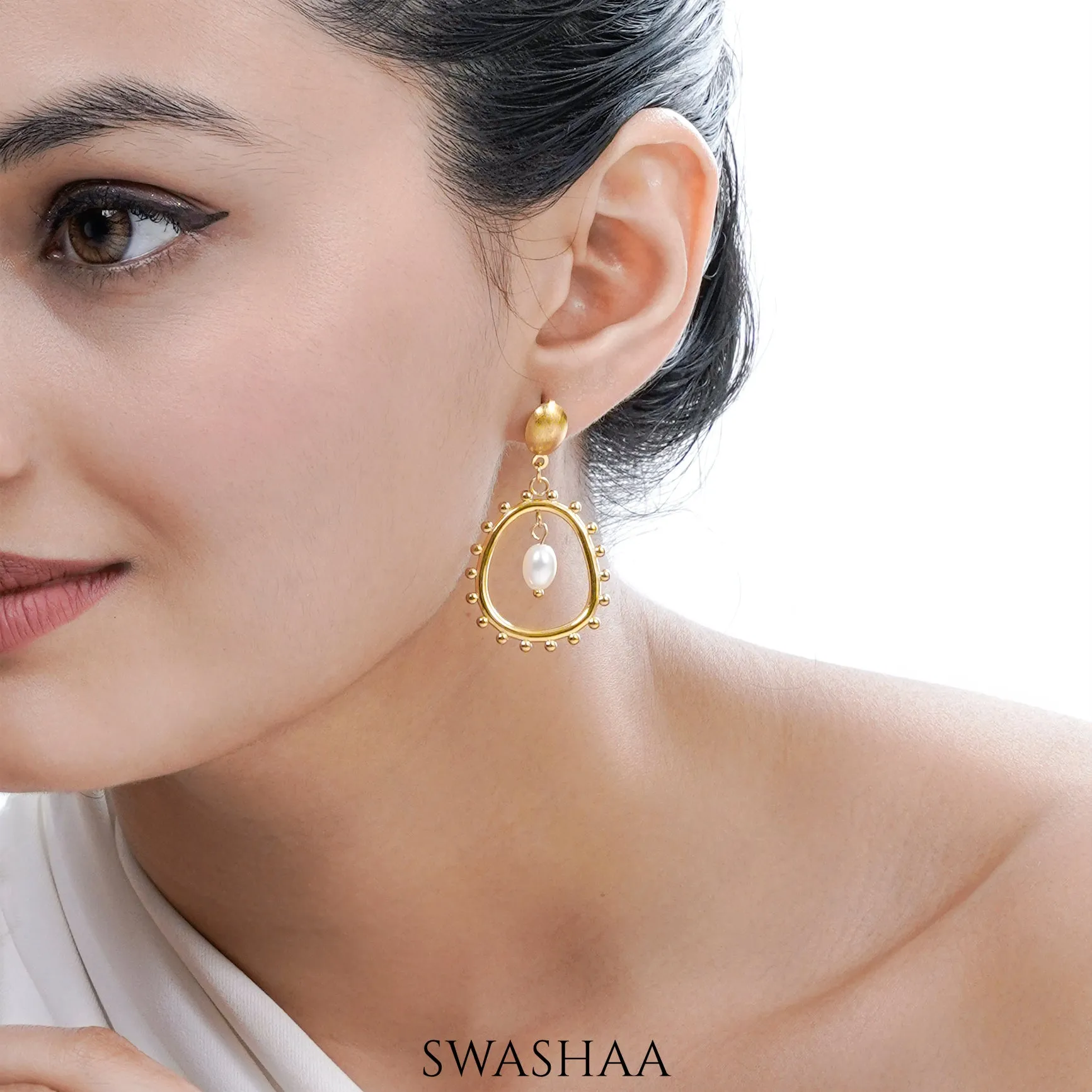 Loha Pearl 18K Gold Plated Earrings