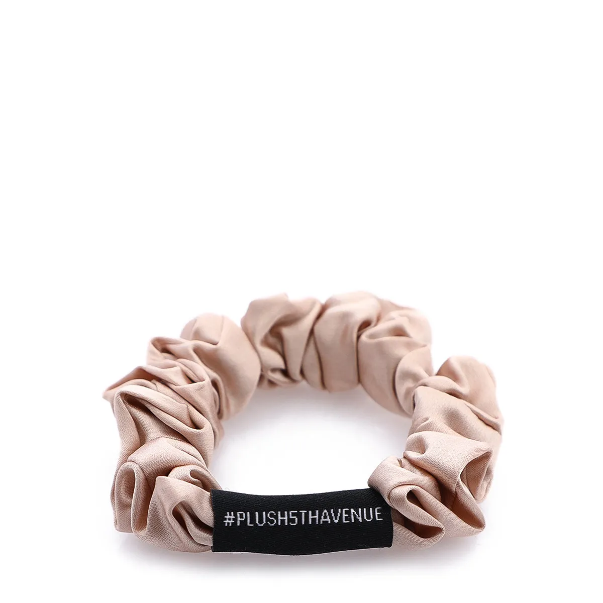 Medium Silk Scrunchies Set-3 pcs-Black, champagne, Pink