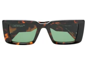 Off-White Savannah Oversized Sunglasses Tortise/Green