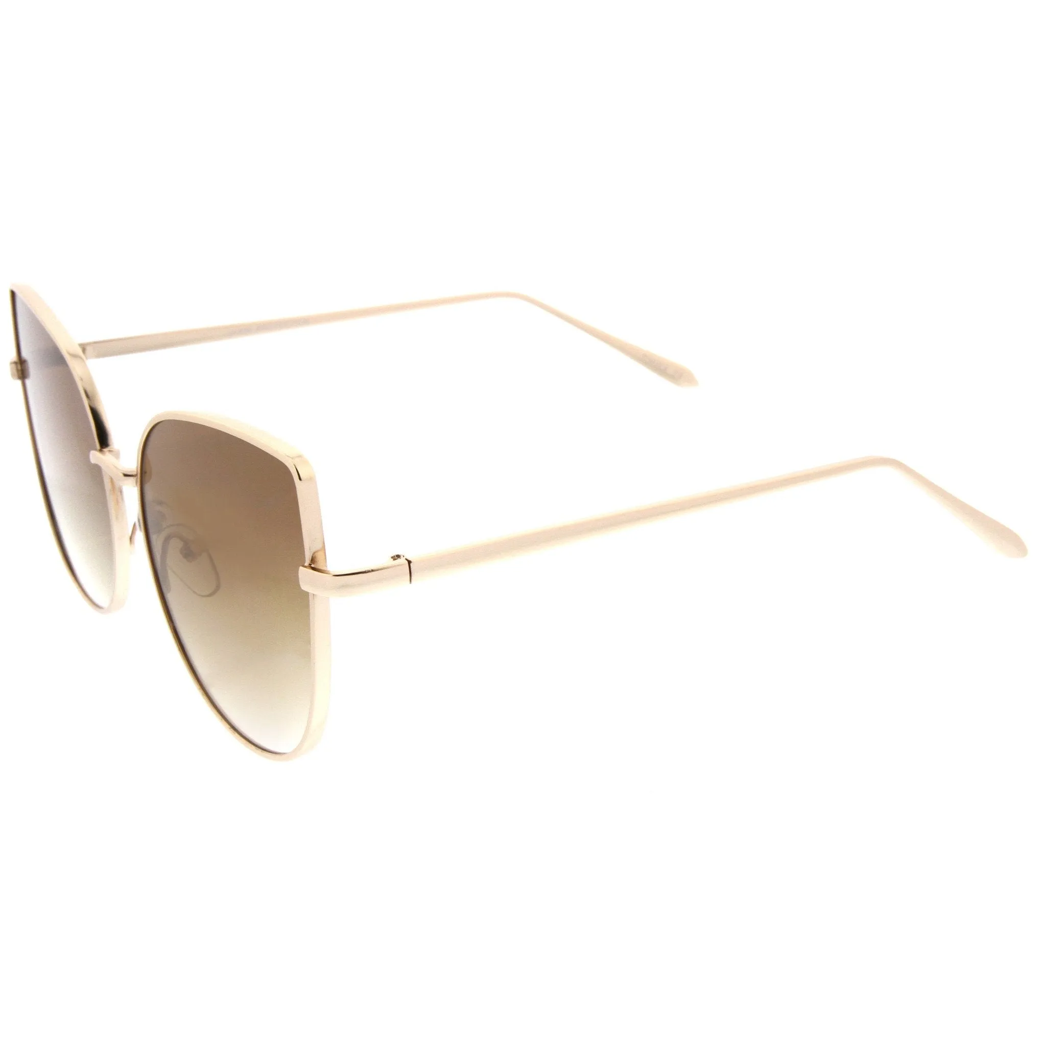 Oversize Indie Flat Gradient Lens Cat Eye Sunglasses A851
