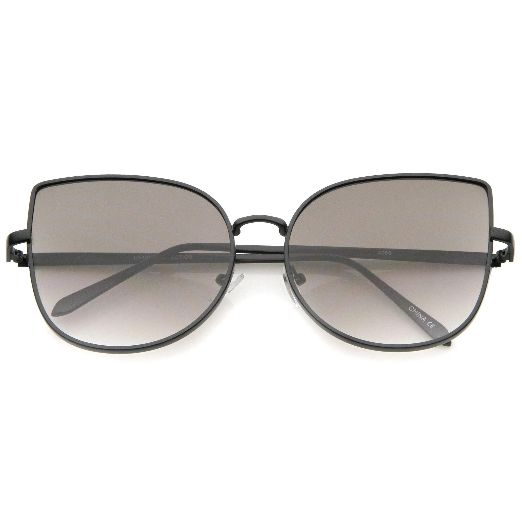 Oversize Indie Flat Gradient Lens Cat Eye Sunglasses A851