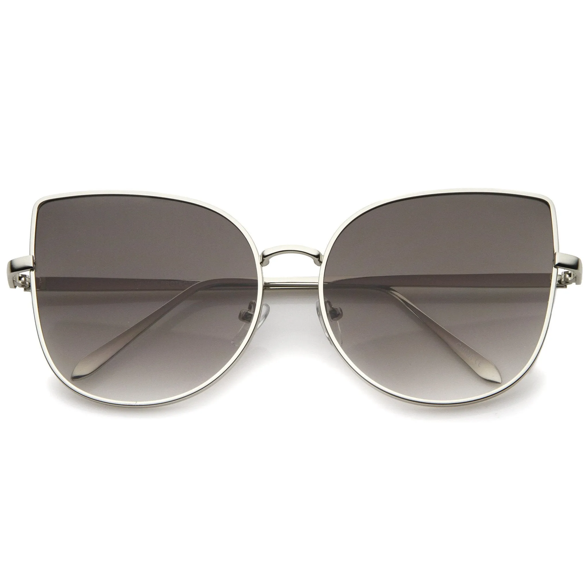 Oversize Indie Flat Gradient Lens Cat Eye Sunglasses A851