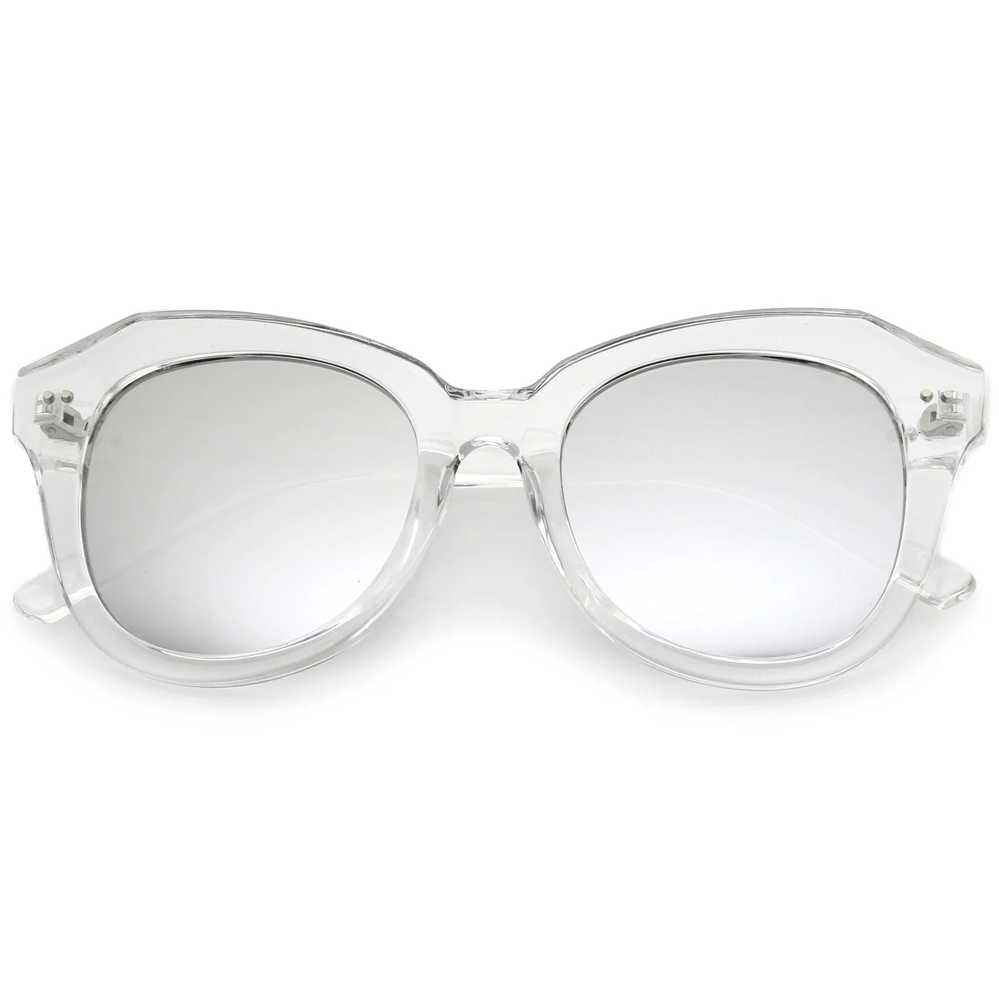 Oversize Women's Cat Eye Mirrored Lens Sunglasses A916