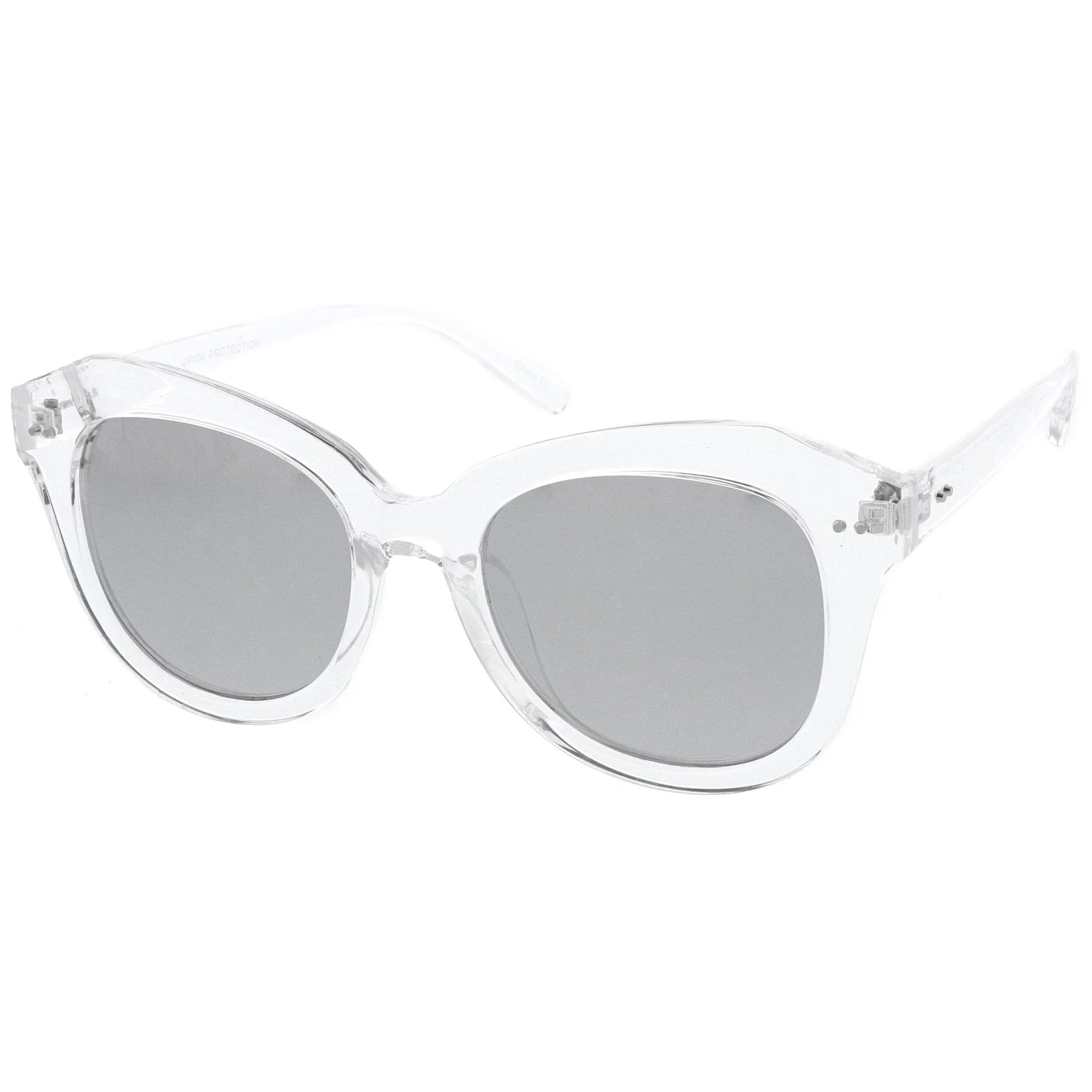 Oversize Women's Cat Eye Mirrored Lens Sunglasses A916