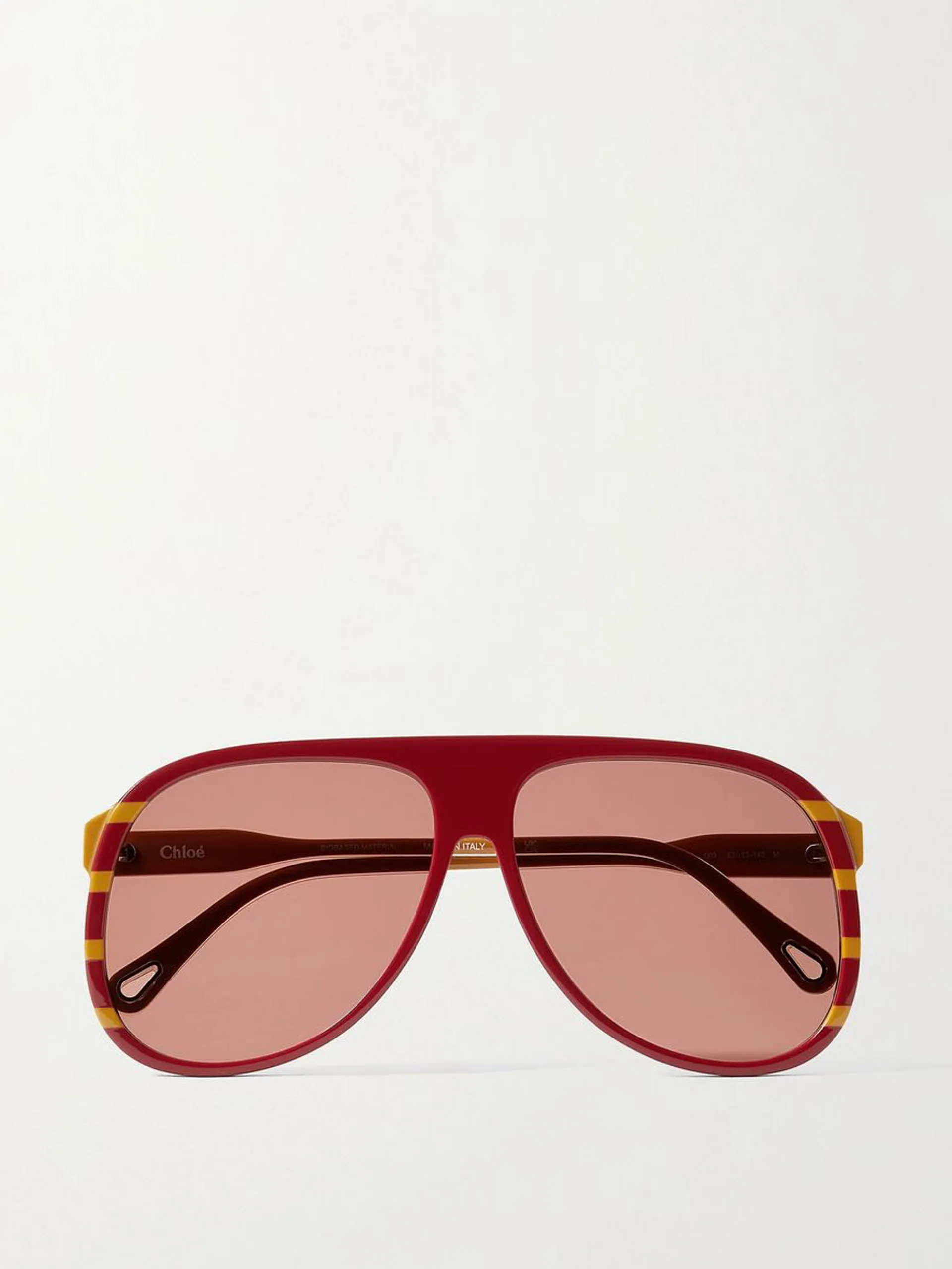 Oversized aviator-style bio-acetate sunglasses