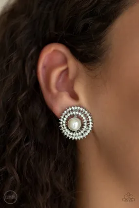 Paparazzi Earring ~ Broadway Breakout - White