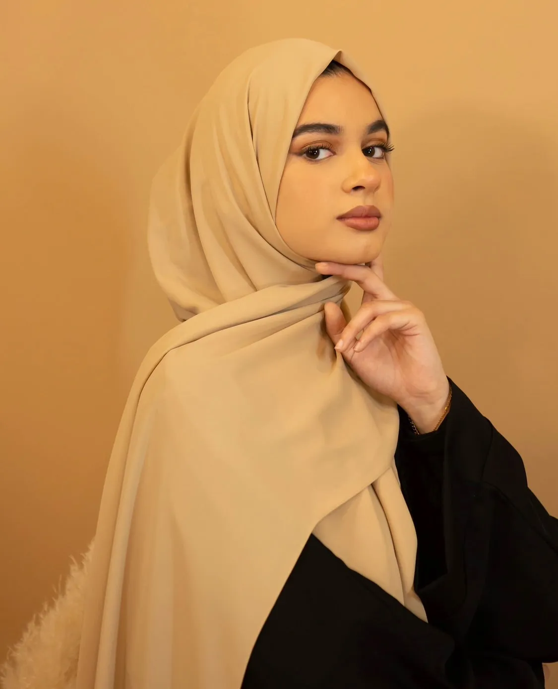 Premium Georgette Hijab - Nude