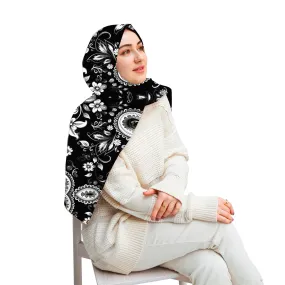 PREMIUM LUXURY PRINTED WOMEN HIJAB SCARF DUPATTA -  PAISLEY