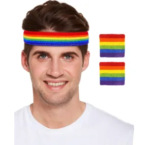 Pride LGBTQ  Headband And Wristbands Set