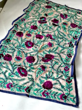 Purple x Teal Mini Georgette Neck Scarf / Wrap