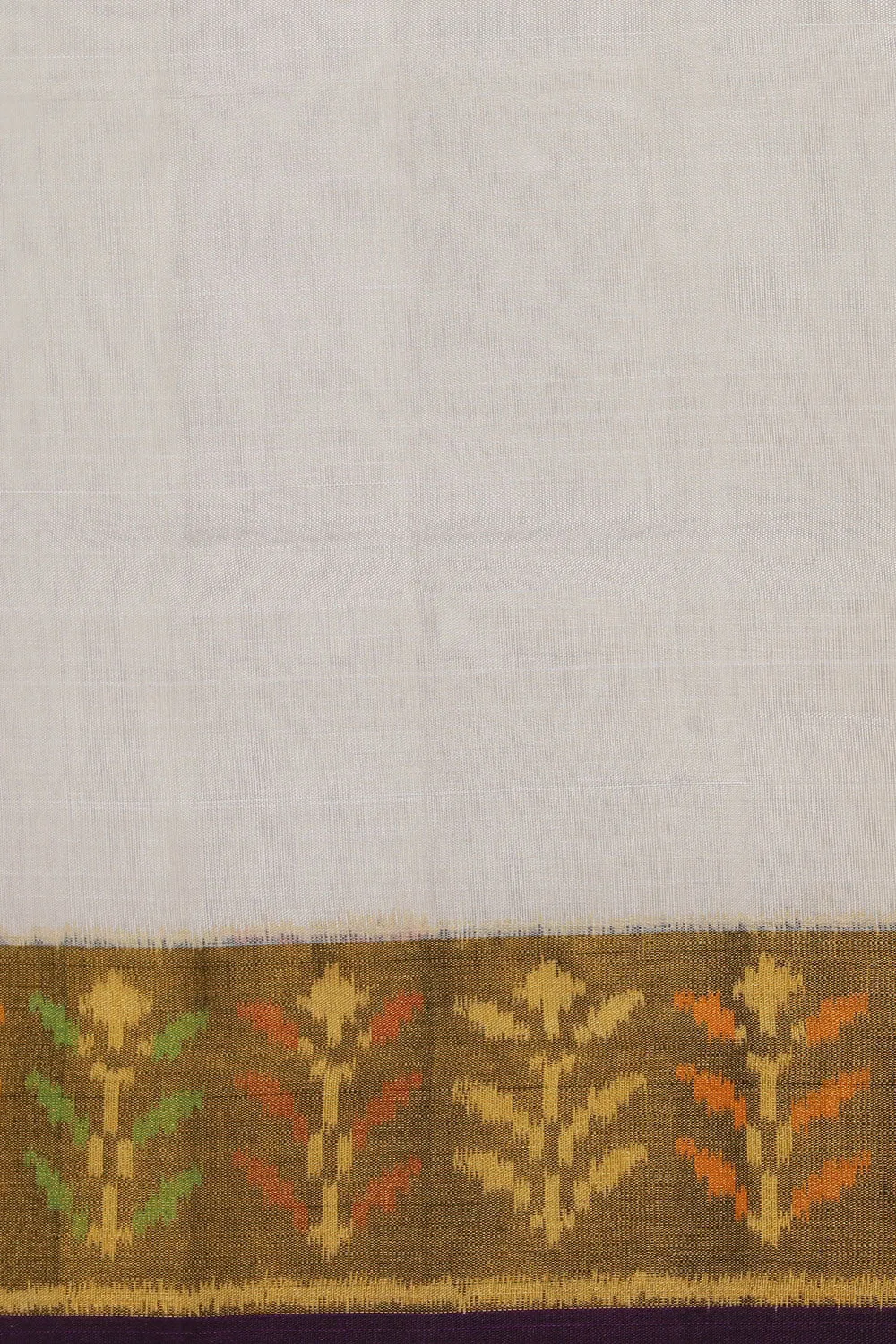 Rajkot Patola Silk White Saree