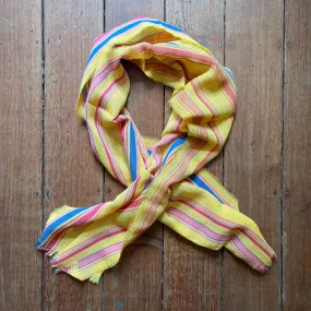 Regent - Lightweight Scarf - Stripe - Yellow/Pink/Navy/Orange