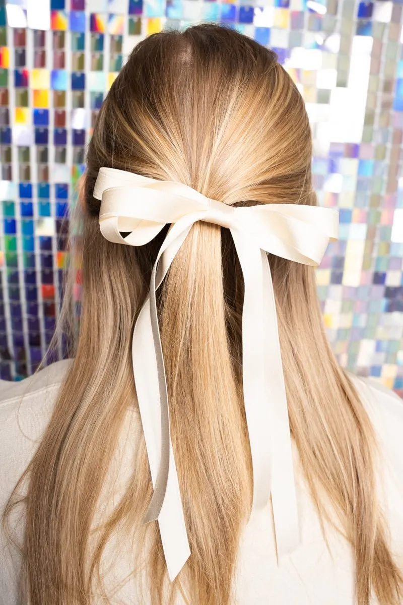 SALE! The Candice Ivory Hair Bow Barrette