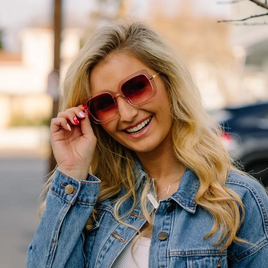 SANDRA - LIGHT PINK CRYSTAL   PRESCRIPTION GLASSES