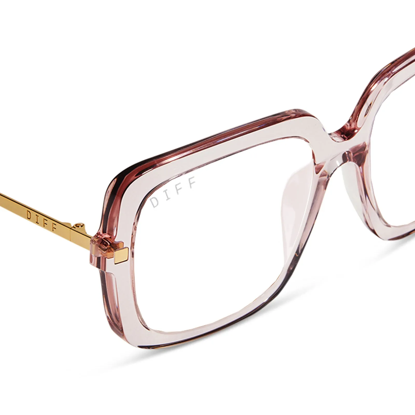 SANDRA - LIGHT PINK CRYSTAL   PRESCRIPTION GLASSES
